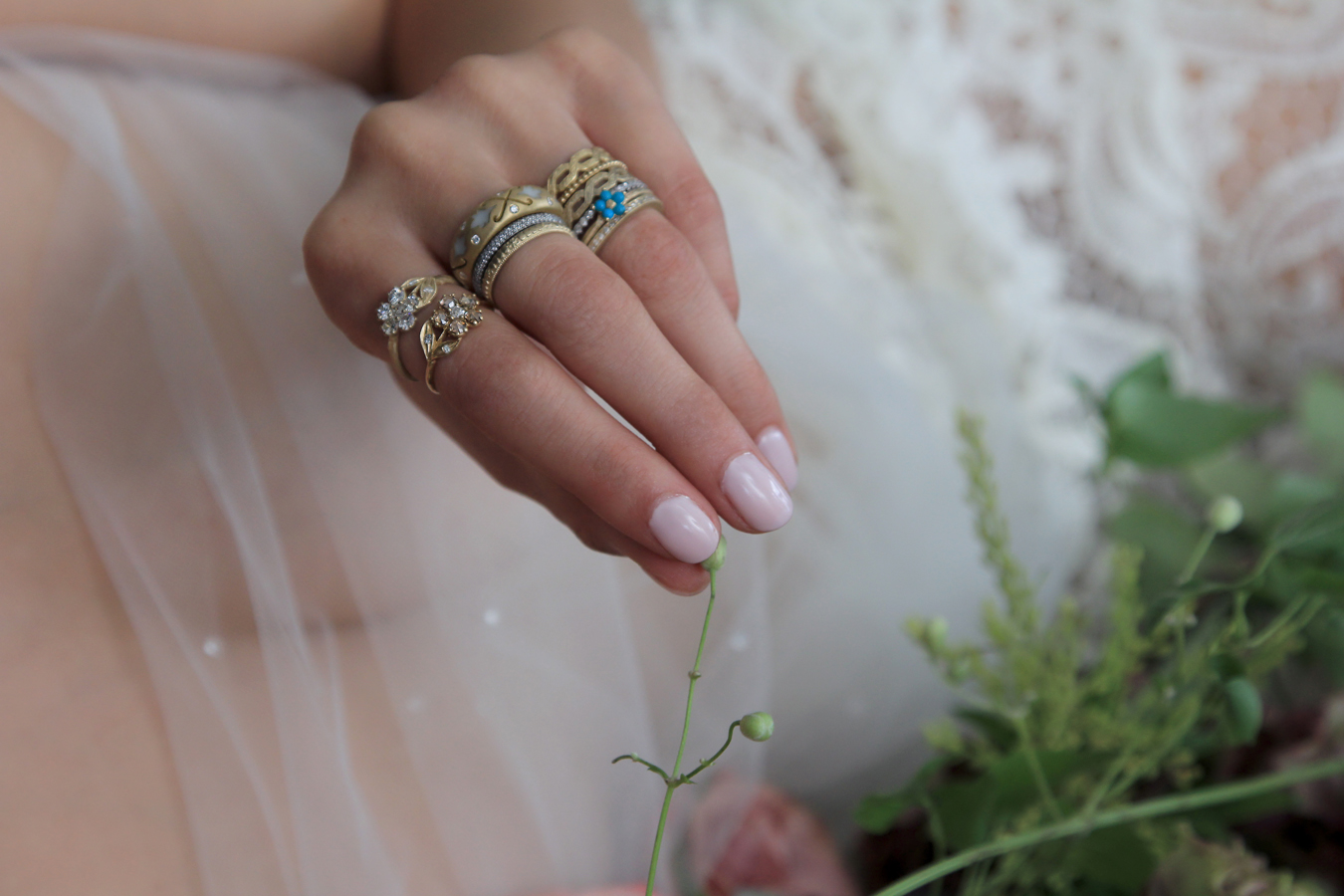 Nature Inspired Bohemian Stacking and Wedding Rings