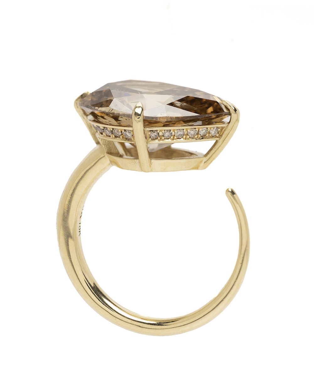 unique engagement ring, pear shape diamond ring