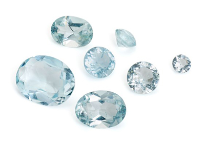 March Birthstone - Faceted Aquamarine Gemstones