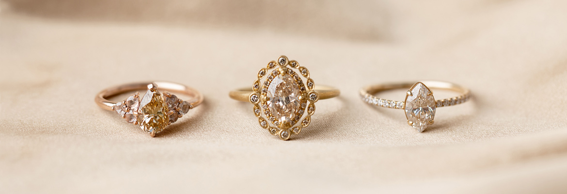Sofia Kaman Champagne Diamond Engagement Rings