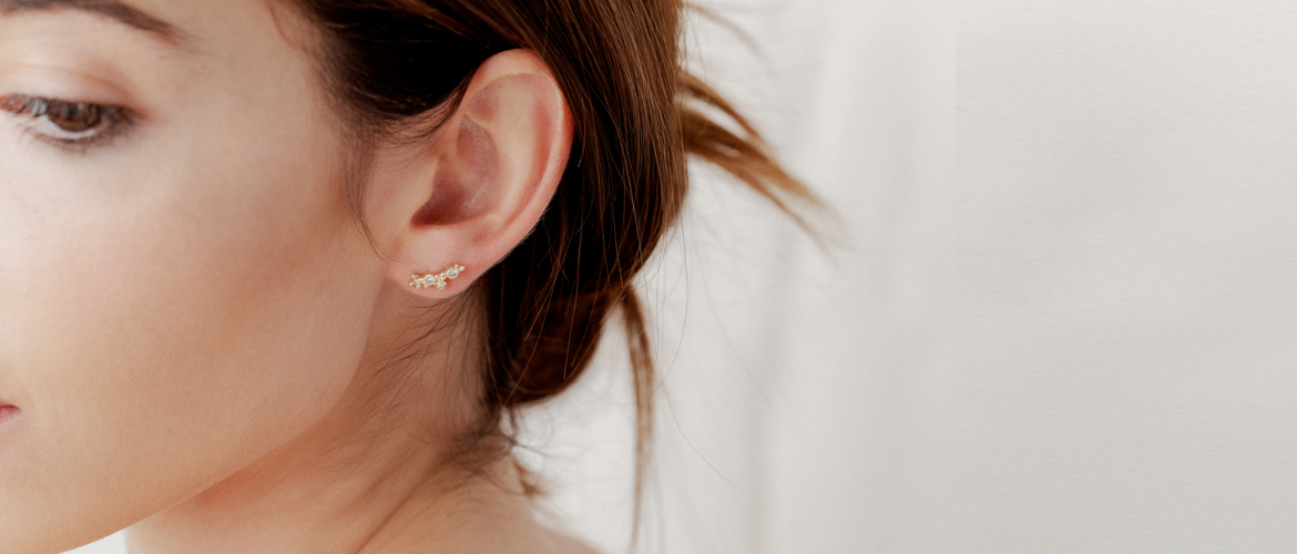 Sofia Kaman Signature Collection Single Earrings