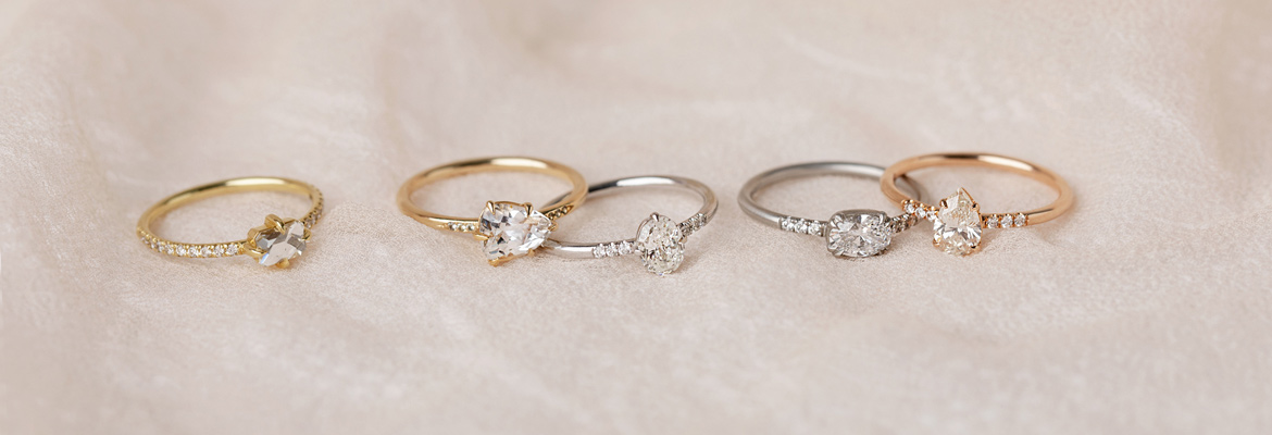 Sofia Kaman Simple Solitaire Diamond Engagement Rings