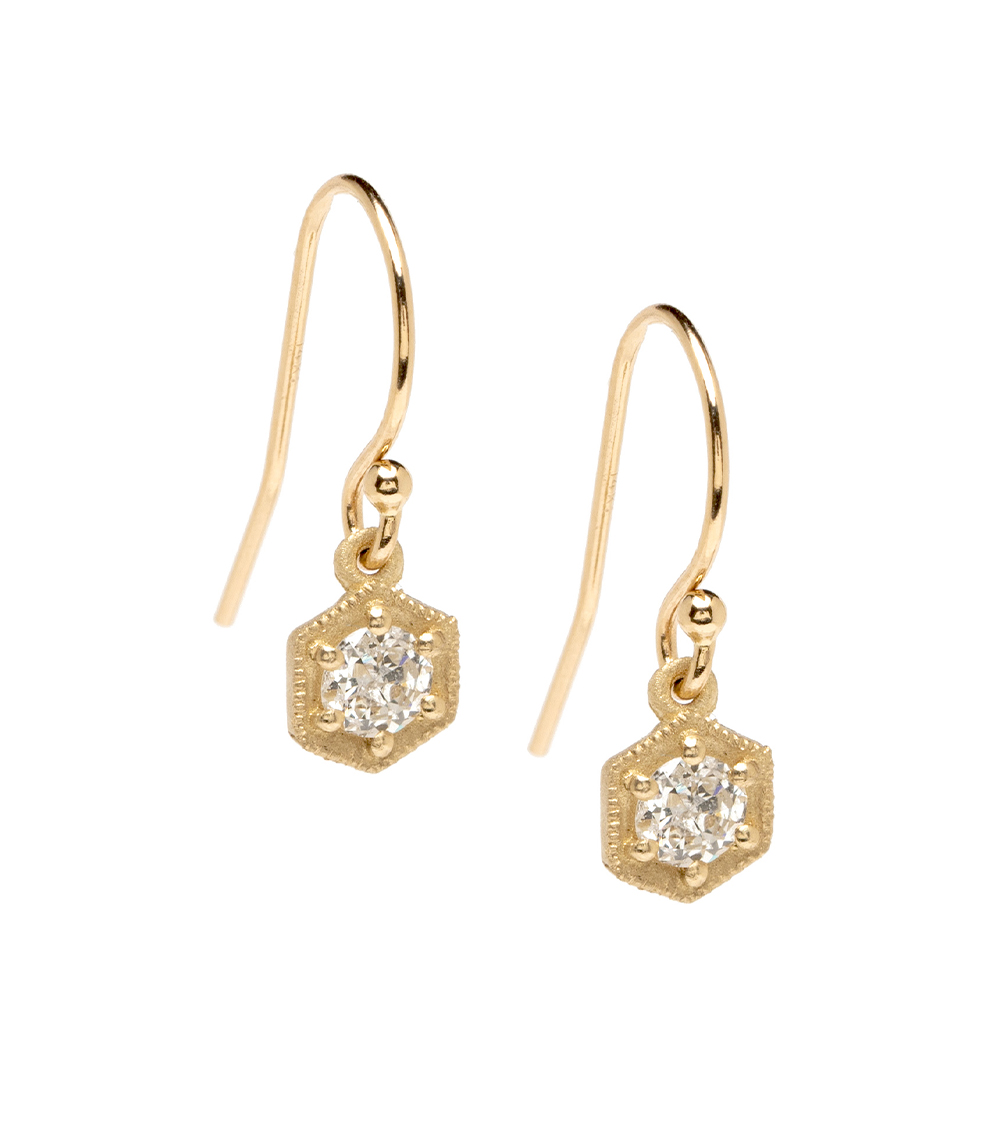 9ct Gold Diamond Set Teardrop Earrings - Hadley's of Lymington