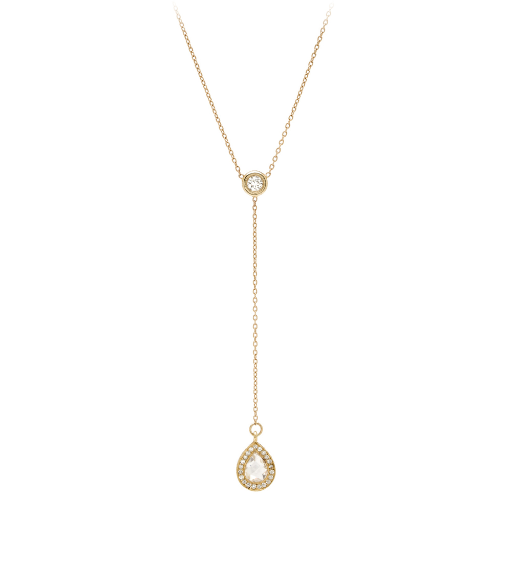 Aria | Diamond Drop Lariat Necklace