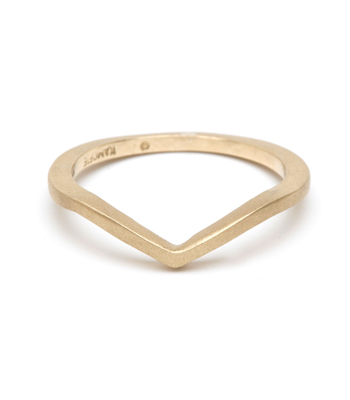 Gold Chevron Stacking Ring Bohemian Wedding Band designed by Sofia Kaman handmade in Los Angeles