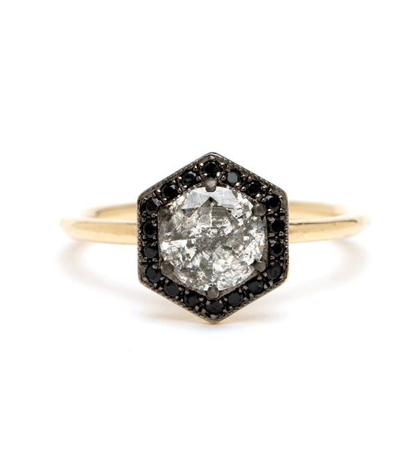 Sald And Pepper Diamond Ring