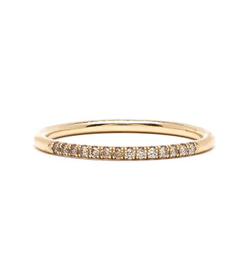14K Gold Champagne Diamond Wedding Band For Women Perfect for Unique Engagement Rings designed by Sofia Kaman handmade in Los Angeles