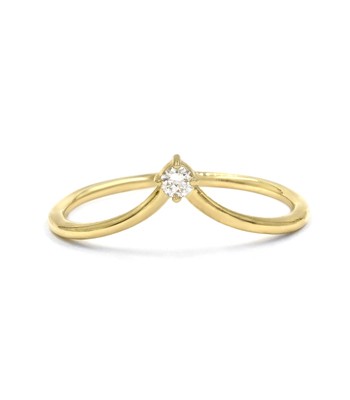 Boho Engagement Rings Round Diamond Spire Tiara Ring for Nesting with Boho Engagement Rings designed by Sofia Kaman handmade in Los Angeles