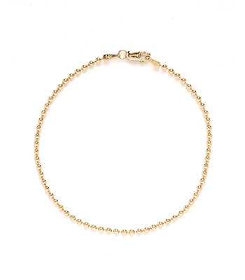 14K Gold Ball Chain Bracelet makes a Great Gift for Graduation and/or Gift for Mom designed by Sofia Kaman handmade in Los Angeles