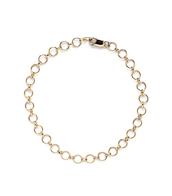 14K Gold Chain Bracelet Perfect Gift for Bridesmaid and Pairs with Unique Engagement Rings designed by Sofia Kaman handmade in Los Angeles