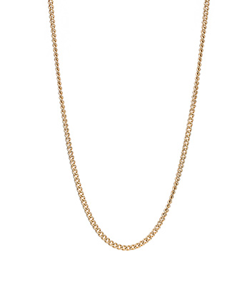 14K Gold Curb Chain for Graduation Gift or a Gift for Mom designed by Sofia Kaman handmade in Los Angeles