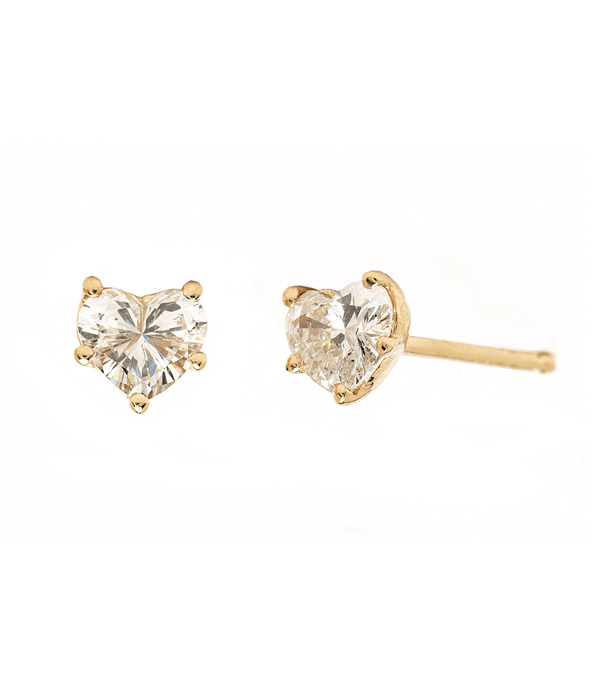 Diamond Heart Earrings For Unique Engagement Rings