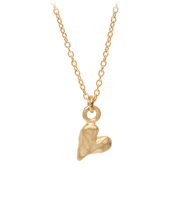 Charm Necklaces 14K Gold Heart Necklace Charm for Girlfriend or Daughter designed by Sofia Kaman handmade in Los Angeles