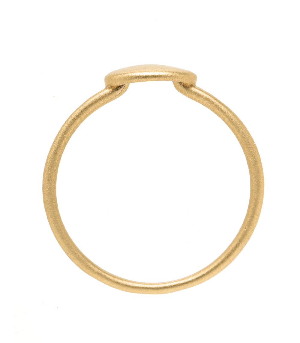 14k Yellow Gold Engravable Signet Charm Ring