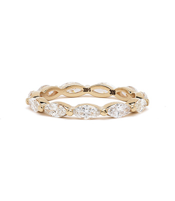 14K Gold Diamond Eternity Band or Unique Wedding Band Pairs Perfectly with Engagement Rings for Women designed by Sofia Kaman handmade in Los Angeles