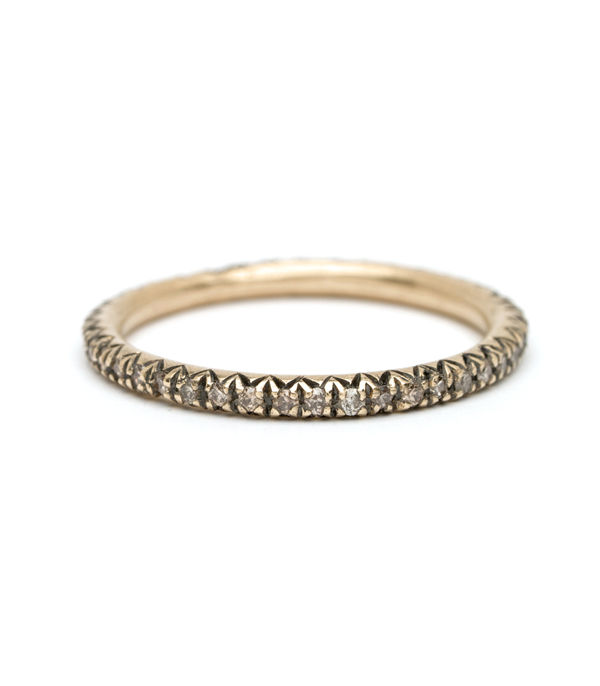 Eternity Bands Micro Pave Champagne Diamond Eternity Band,Meso Food
