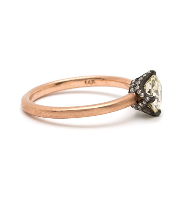 Bohemian Champagne Diamond One Of A Kind Ethical Engagement Ring