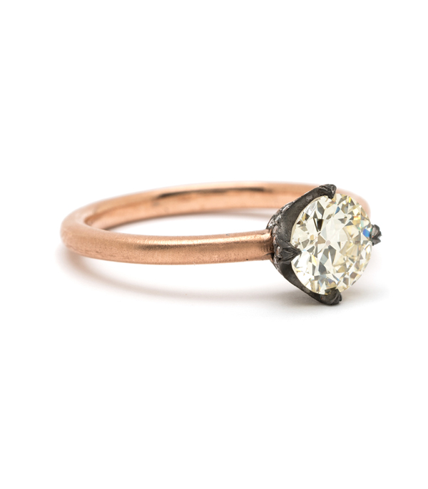 Champagne Diamond Boho Engagement Ring