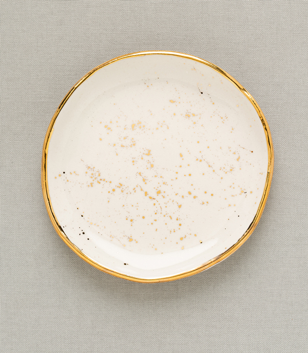 Sofia Kaman Gold Speckle Ring Dish