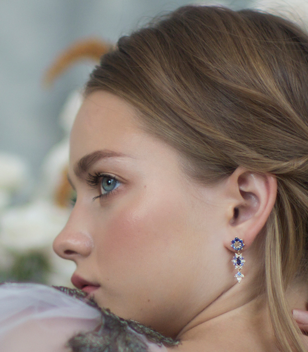 Diamond Sapphire Giardinetti Dangle Earrings
