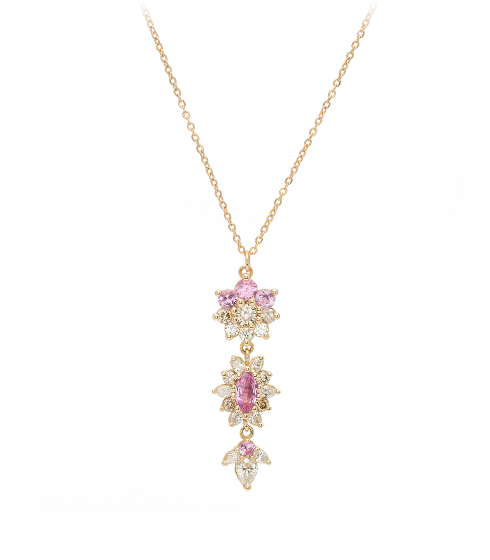 Giardinetti Flowers Drop Necklace-Blush Palette