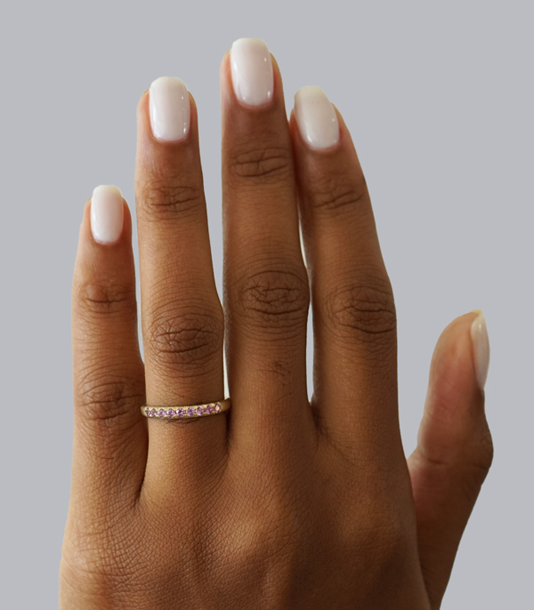 Pink Sapphire Stacking Ring For Unique Engagement Rings