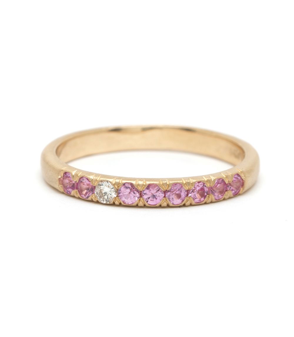Vintage Inspired Stacking Ring - Pink Sapphire