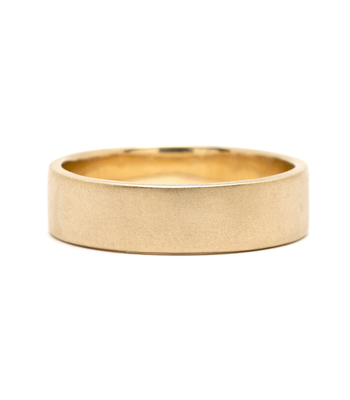 14K Gold Smooth Classic 6mm Wedding Band For Men designed by Sofia Kaman handmade in Los Angeles