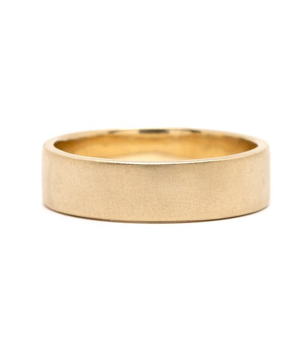 14K Gold Smooth Classic 6mm Wedding Band For Men designed by Sofia Kaman handmade in Los Angeles using our SKFJ ethical jewelry process.