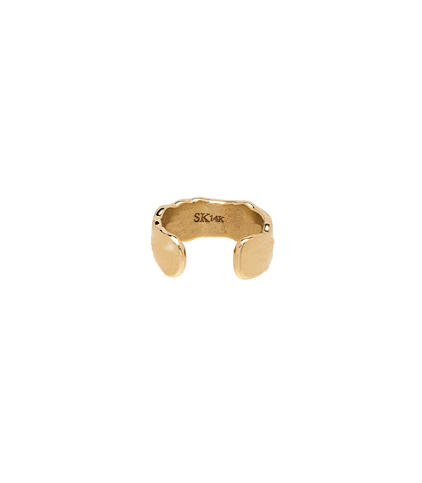Gold Ear Cuff For 1 Carat Diamond Ring