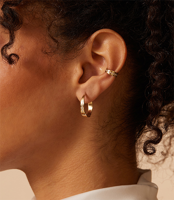 Gold Hoop Earrings For Lab Grown Diamond Engagement Ring