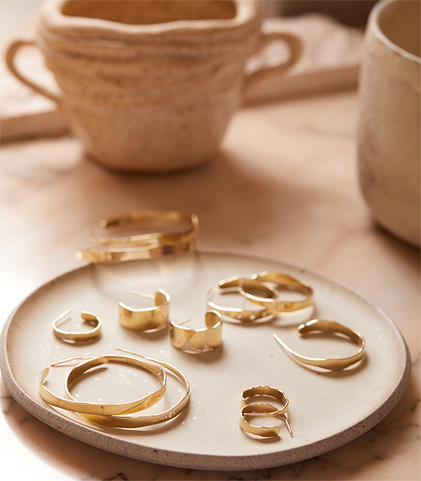 Gold Hoop Earrings For Vintage Rings