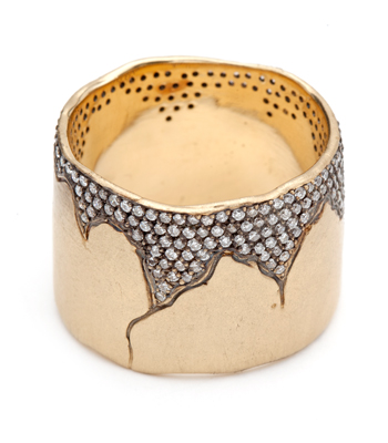Cracked Band-15mm designed by Sofia Kaman handmade in Los Angeles
