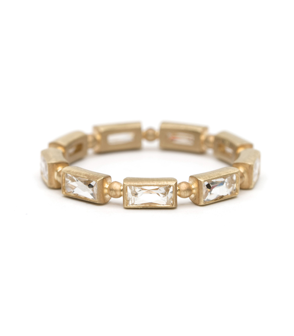 French Cut Baguette Diamond Stacking Ring