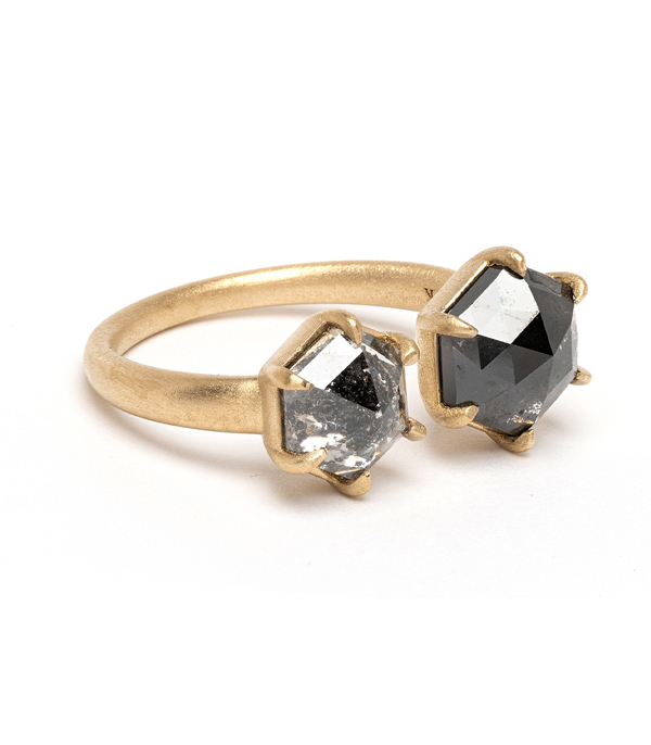 Hexagon Diamond Engagement Rings