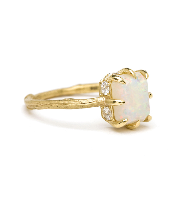 Boho Opal Twig Engagement Ring