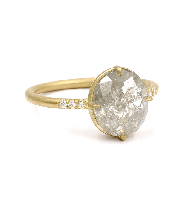 Rustic Diamond Engagement Ring