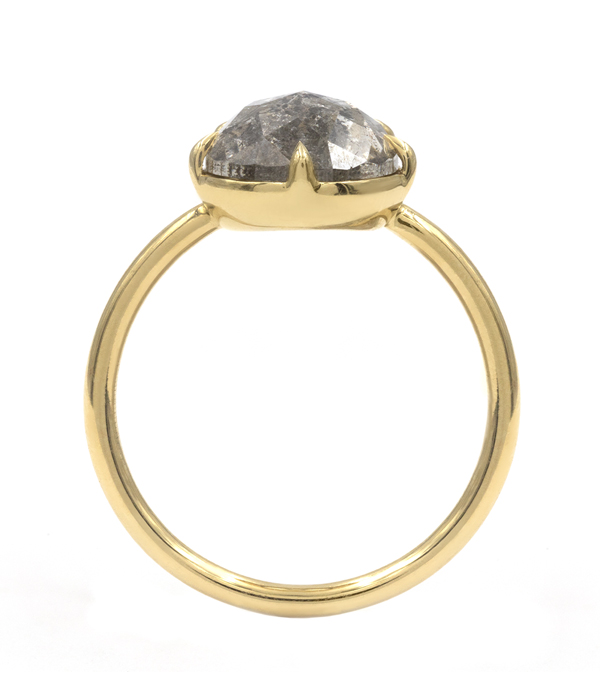 Salt And Pepper Diamond Engagement Ring