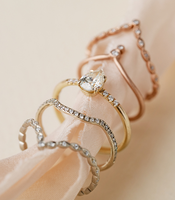 Pear Shape Shape Rose Gold Engagement Ring