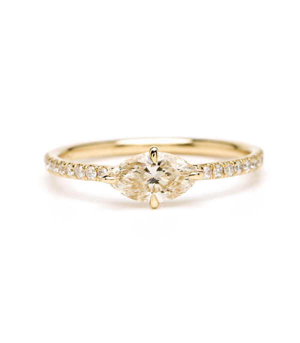 Gold Champagne Diamond Engagement Ring