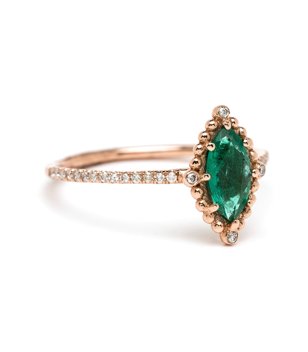 Sofia Kaman Emerald Bohemian Engagement Ring