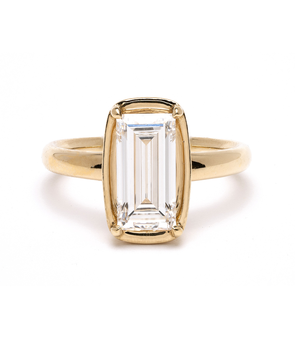 Platinum 3.08ct F VS2 GIA emerald cut diamond 5 stone ring - Jewellery from  Mr Harold and Son UK