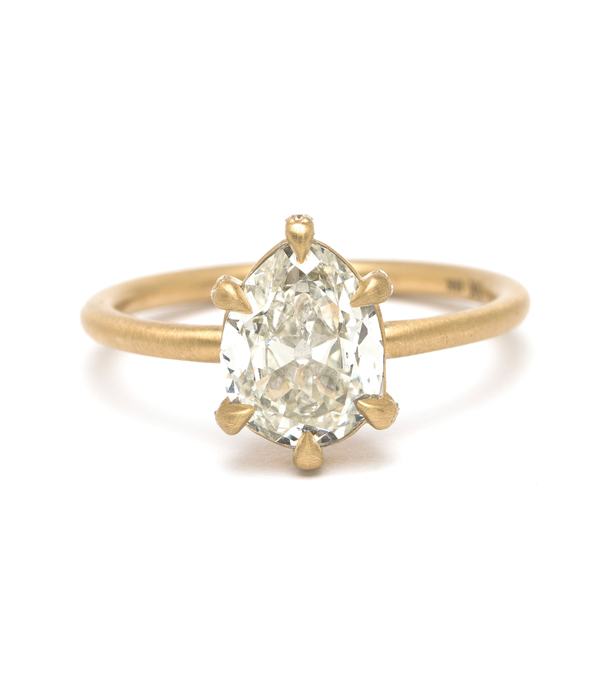 18k Gold Pear Shape Diamond Ethical Engagement Ring