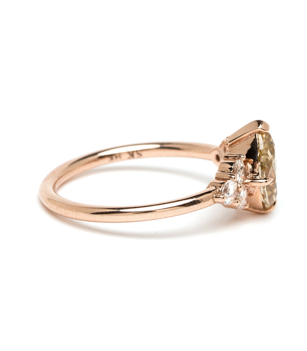 Rose Gold Pear Shape Diamond Engagement Ring