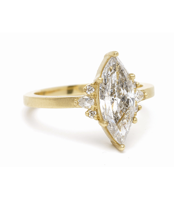 Marquise Shape Diamond Solitaire Engagement Ring