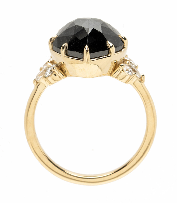 Black Diamond Unique Engagement Ring