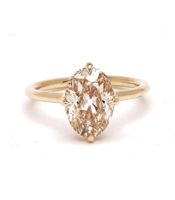 trug Forbrydelse Markér Billie - 2.50ct Champagne Oval Diamond Engagement Ring