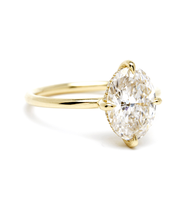 Hidden Halo Solitaire Diamond Engagement Ring