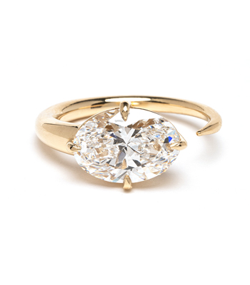 The Sloane 3 Carat Oval Lab Grown Diamond Engagement Ring is an Example of the Unique Engagement Rings designed by Sofia Kaman handmade in Los Angeles
