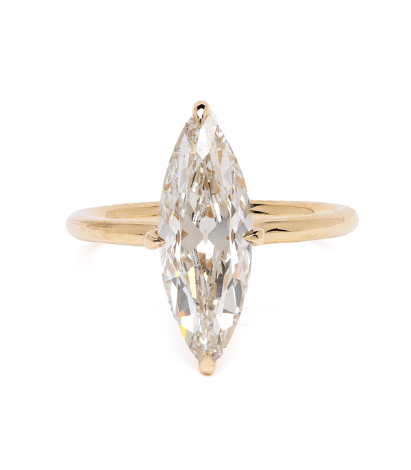 18K Yellow Billie Gold Marquise Diamond Engagement Rings for Women designed by Sofia Kaman handmade in Los Angeles using our SKFJ ethical jewelry process.